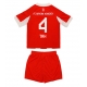 Maillot de foot Bayern Munich Jonathan Tah #4 Domicile vêtements enfant 2025-26 Manches Courtes (+ pantalon court)